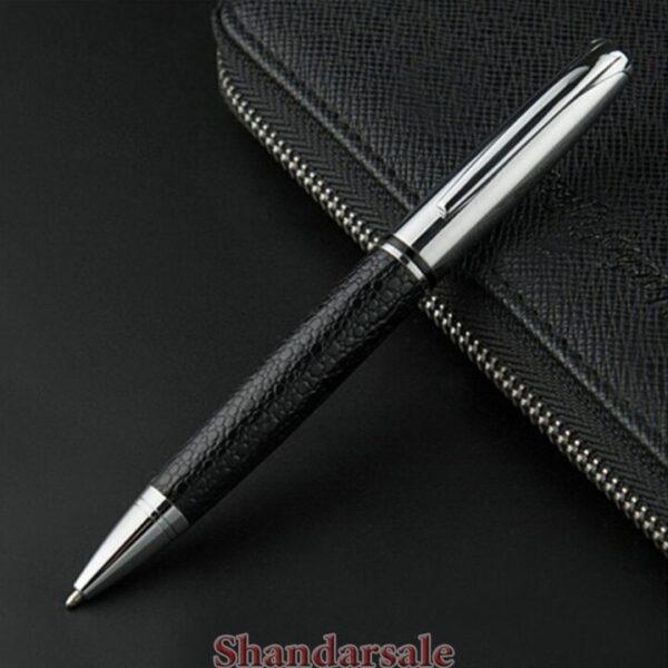 Stainless Steel Leather Ball Pen