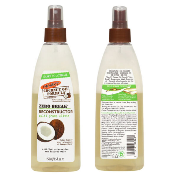 Palmers Coconut Oil with Vitamin E Zero Break Reconstractor Multi Phase Elixir Hair Spray