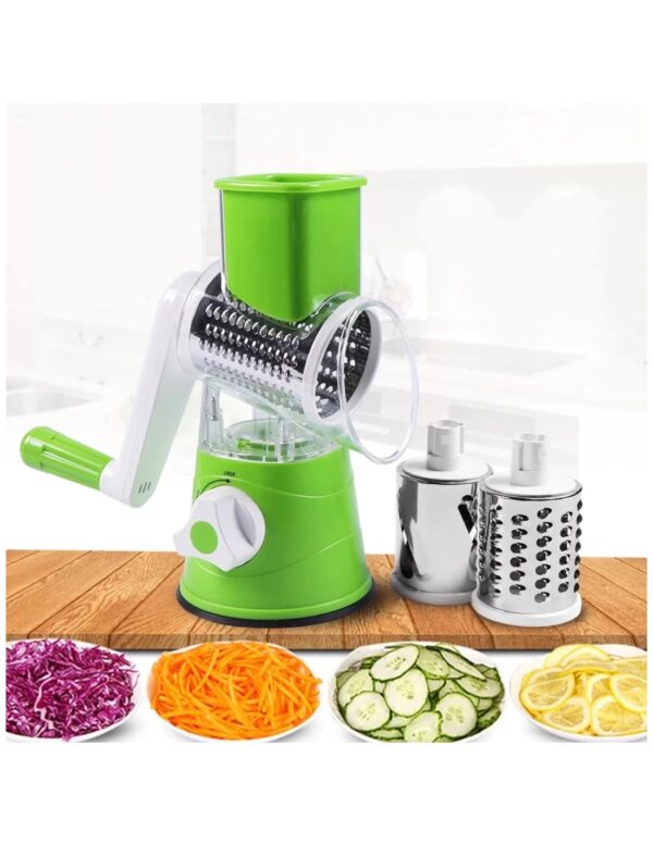 Big Size TableTop Drum Grater | Manual Vegetable Cutter Slicer & Grater | Multi-Functional Kitchen Gadget (Random colours)