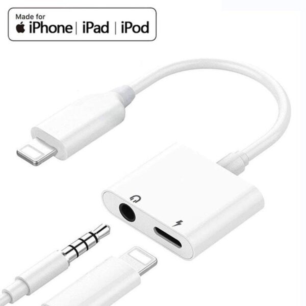 Apple iPhone Connector Lightning to 3.5mm Earphone Jack & Mobile Charging Jack