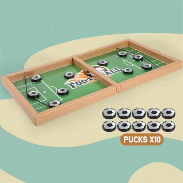 Wooden Sling Puck Game | Football Board Game | Wooden Hockey Soccer Table Game for kids & adults - Image 4