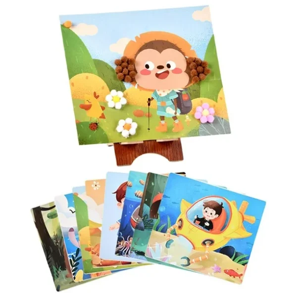 Creativity Children Stickers Painting Kits DIY Handmade Sensory Educational Toys (Number Of Pages 8) - Image 7