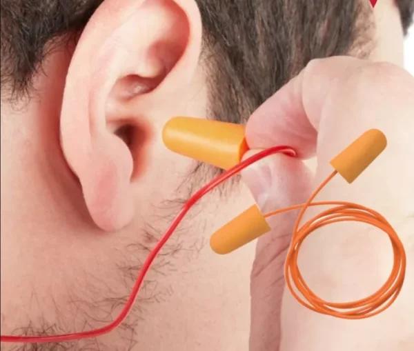 Foam Ear Plug for travel Anti Noise Reduction Removable Corded Soft Earplugs For Sleeping Hearing Ear Protection Earmuffs Noise Prevention For Airplane Travel (Pack Of 5) - Image 2