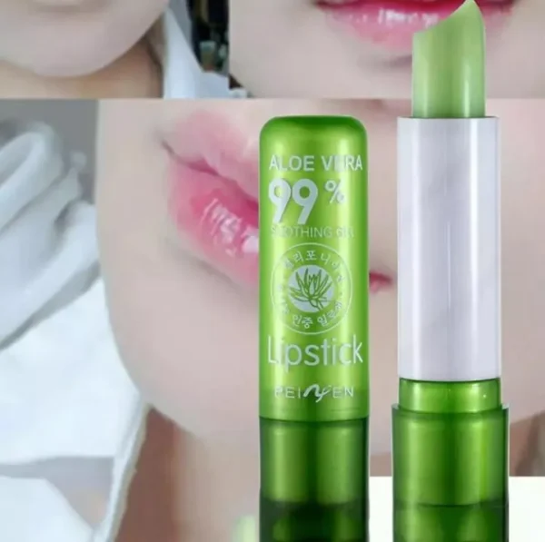 Aloe Vera 99% Soothing Gel Lip balmMoisture Lip Balm, Long Lasting Nutritious Lip Balm Lips Moisturizer Magic Temperature Color Change Lip Gloss - Image 2