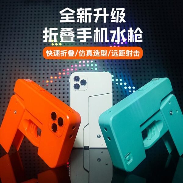 Double nozzles folding mobile phone water gun (Random Color) - Image 3