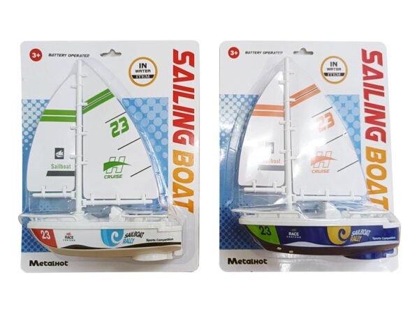 Electric Alloy Sail Boat For Kids (Random Color) - Image 3
