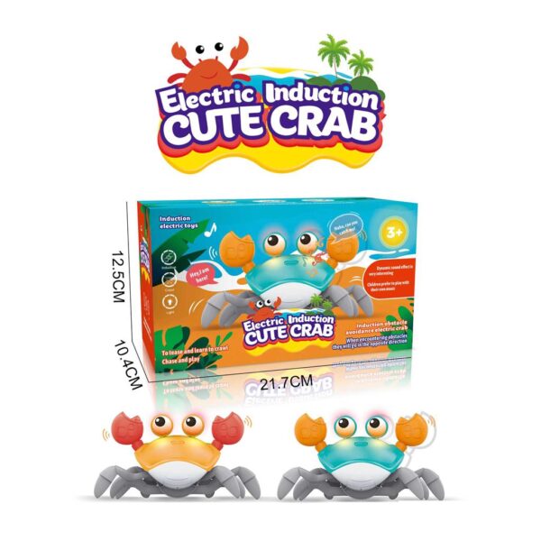 1 Pcs Rechargeable Crawling Crab Musical Toy with Infrared Sensors (Random Color) - Image 10