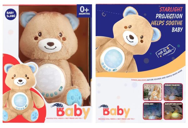 Multi Effects Musical Starry Light Projection Bear - Image 3