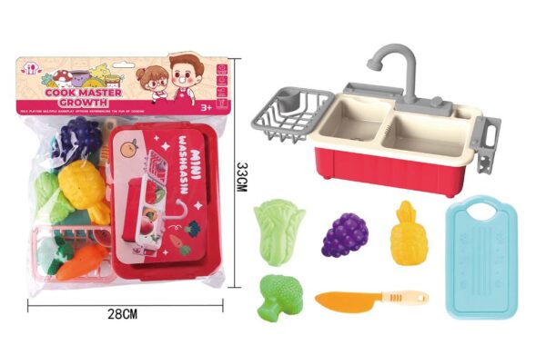 Kitchen sink with fruit and vegetable cutting board - Image 2