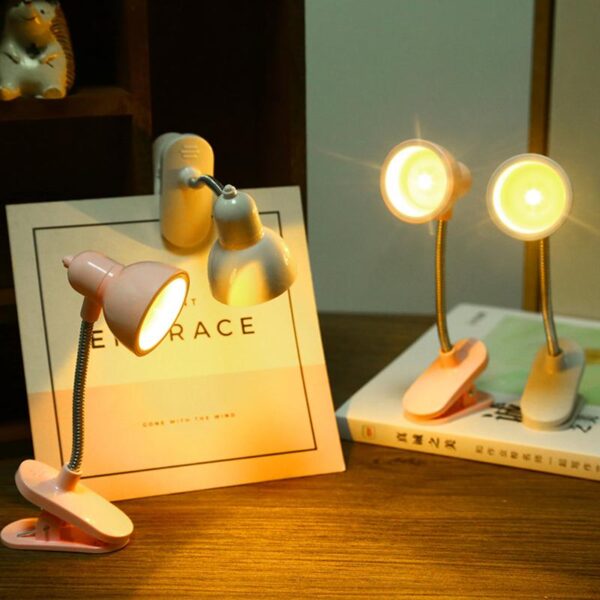 1Pc Mini Led Clamp Reading Lamp Night Lights (Random color) - Image 6