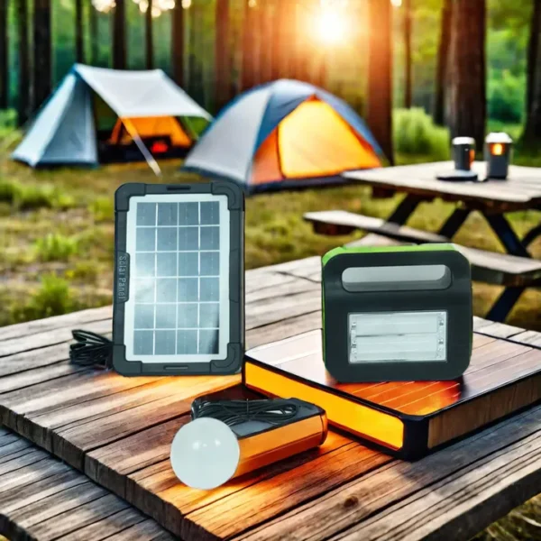 Solar Powered Light System Flashlight, Emergency Mobile Power Bank, Wireless Power Supply System for Travel Camping hiking (random color) - Image 8