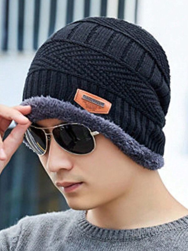 Head & Neck Cap Beanies Combo - woolen winter beanie cap with neck warmer muffler for men and women (Random color) - Image 10