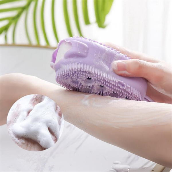 silicone soap bath massage / Bath Body Brush High Quality Silicon Bath Brush (random color) - Image 2