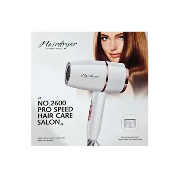 Professional Hair Dryer High Power Styling Tools Blow Dryer Hot & Cool EU Plug (No 2600) Pro Speed Hair Care (Random Color)