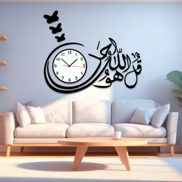 3d wall clock Wooden Wall Clock I  for bedroom I Quartz Watch DIY Design - Image 2