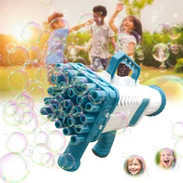 25 Hole Bubble Gun Bubble Machine Bubble gun Kids handheld 25-hole rocket bubble machine Gatling gun Battery Not Included (Random Color)