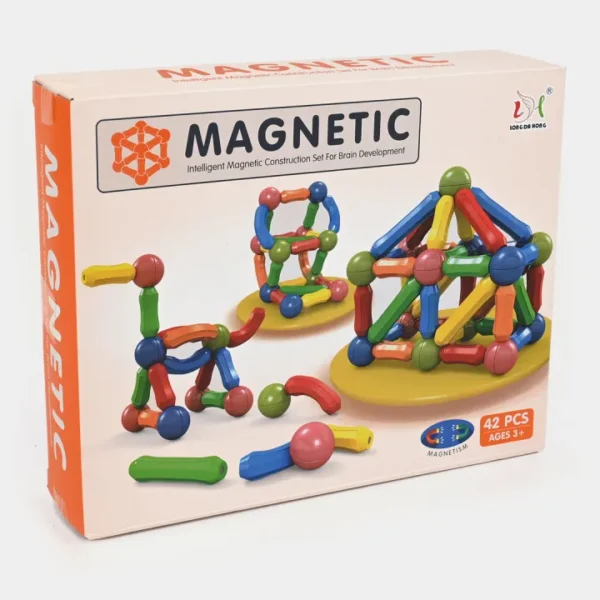 42 pcs Magnetic Blocks Toy for Kids | Magnetic bar blocks  Educational and Stimulating Magnetic Toy for Kids - Image 5