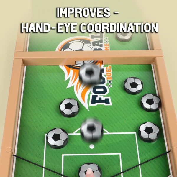 Wooden Sling Puck Game | Football Board Game | Wooden Hockey Soccer Table Game for kids & adults - Image 5