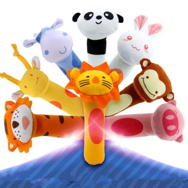 Plush Animal Hand Cranked Stick Stuff Toy Hand Plush Toy (Random Character) - Image 7