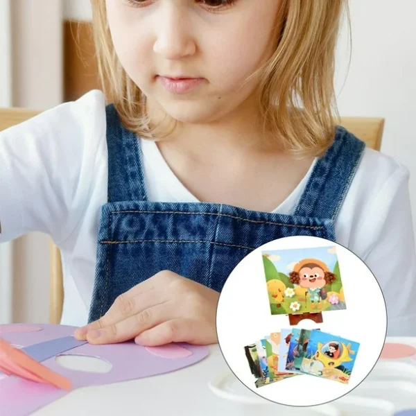 Creativity Children Stickers Painting Kits DIY Handmade Sensory Educational Toys (Number Of Pages 8) - Image 8