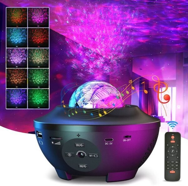 Galaxy Star Projector Lamp Led Universe | Galaxy Star light Projector. (Double Speaker) - Image 3