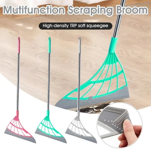 Magic Broom Window Washing Wiper Silicone Broom Floor Cleaning  (random Color ) - Image 4