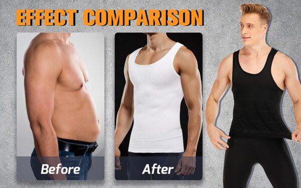 Slim n Lift Men tummy slimming Vest  Men's Slimming Shirt - Image 4