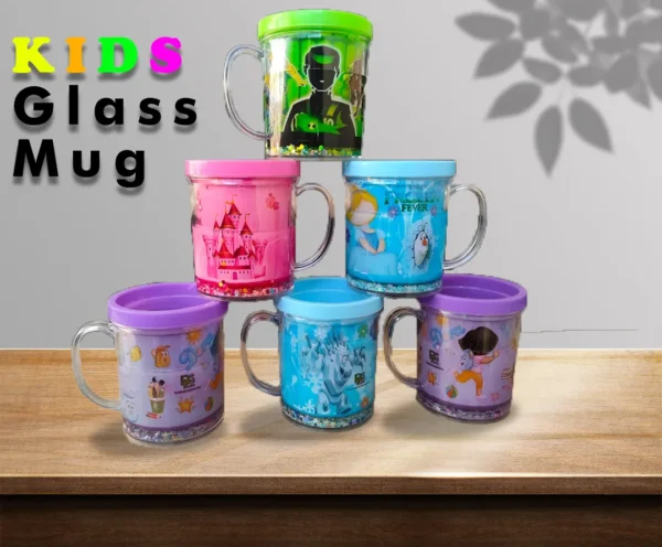 (1 PCs )Kids Glitter Mug (Mix/Random Color/Character) - Image 5