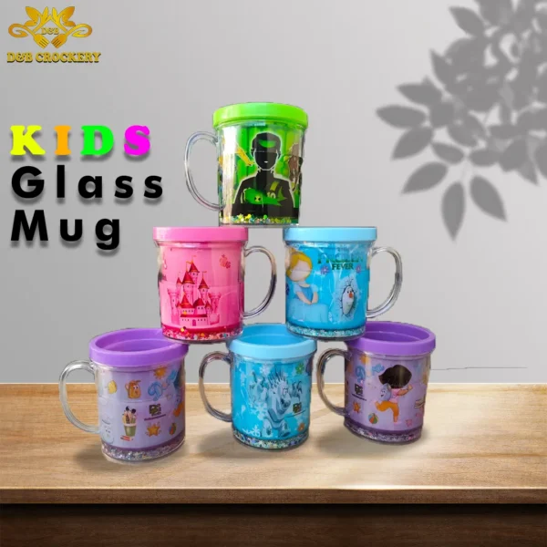 (1 PCs )Kids Glitter Mug (Mix/Random Color/Character) - Image 6