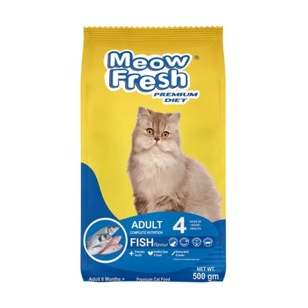 (fish)Meow Fresh PREMIUM DIET Dry Cat Food (500gm )