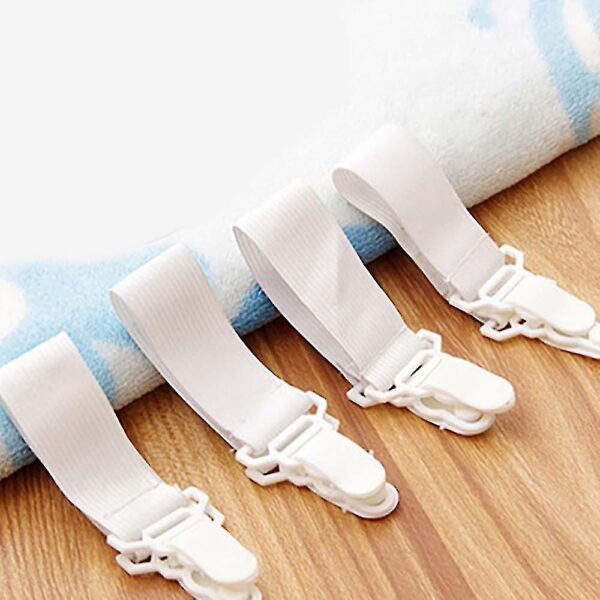 4pcs Bed sheet Holder Bed Sheet Fixing Band Retaining Clip Skid Resistance Elastic Cord - Image 3