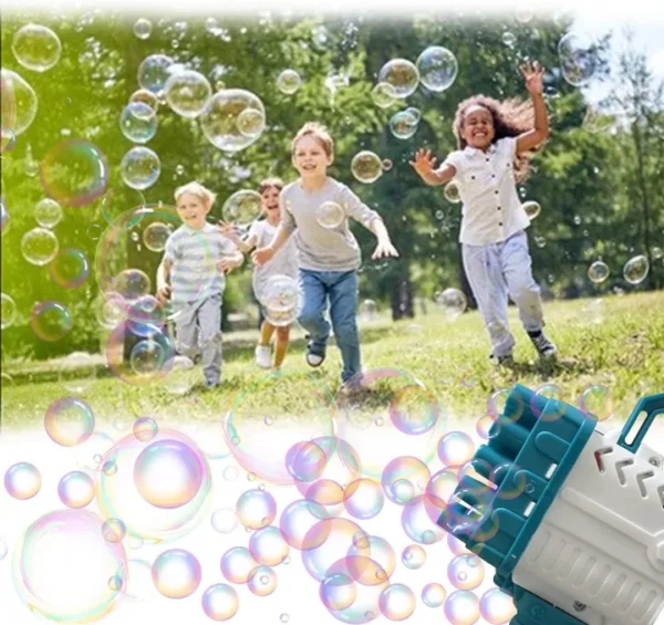 25 Hole Bubble Gun Bubble Machine Bubble gun Kids handheld 25-hole rocket bubble machine Gatling gun Battery Not Included (Random Color) - Image 5
