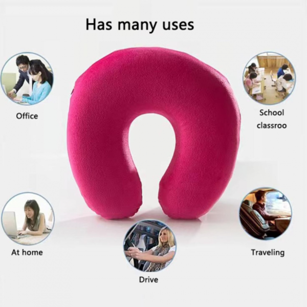 U Shaped Travel Neck Pillow Extremely Soft and Comfortable (Random Color) - Image 7