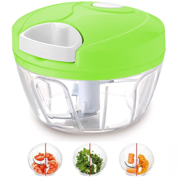 Speedy Chopper Manual Food Chopper for Vegetable Fruits  Hand Pull Mincer Blender Mixer Food Processor(Random Colors)