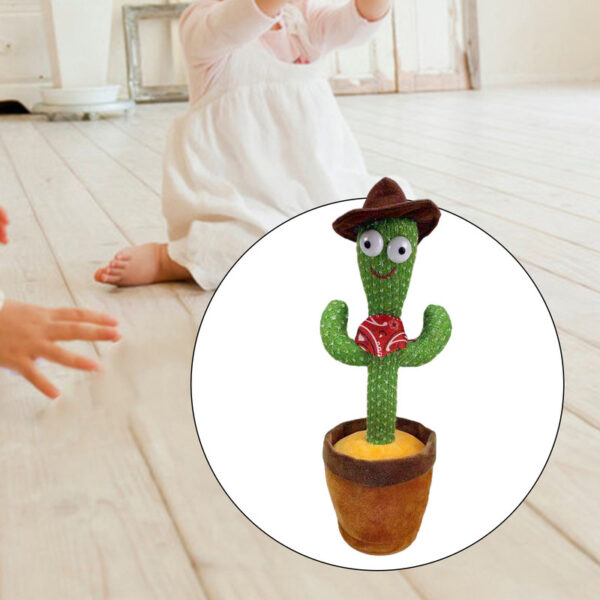 DANCING CACTUS TOY WITH HAT (RECHARGEABLE)