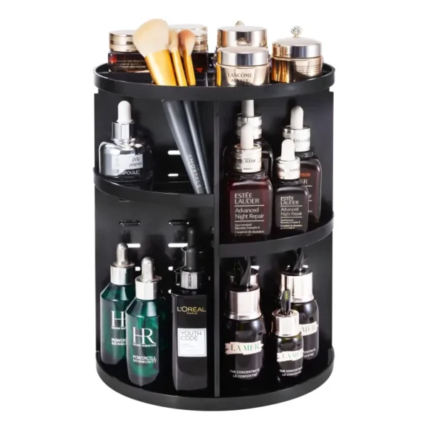 360 Degree Rotating Cosmetic Organizer (black ) - Image 6