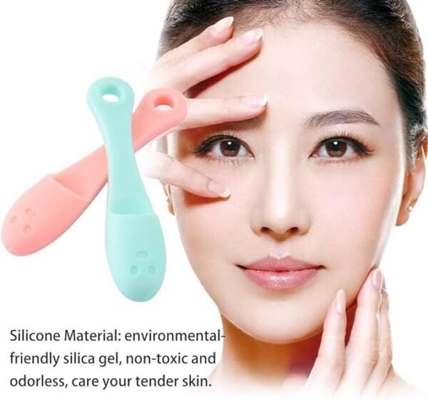Silicone Facial Finger Nose Brush  Face Cleaner Blackhead Remover (PACK OF 2) (Random color) - Image 11
