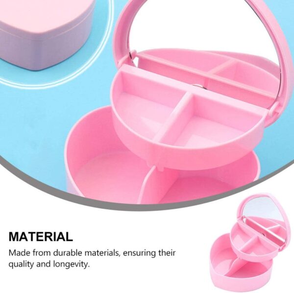 Heart-shaped Jewelry Box for Baby Girls Makeup Box - Image 7