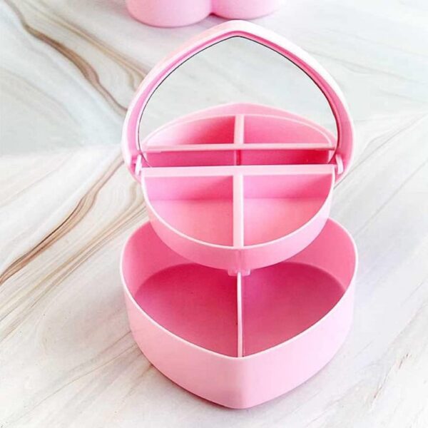 Heart-shaped Jewelry Box for Baby Girls Makeup Box - Image 5