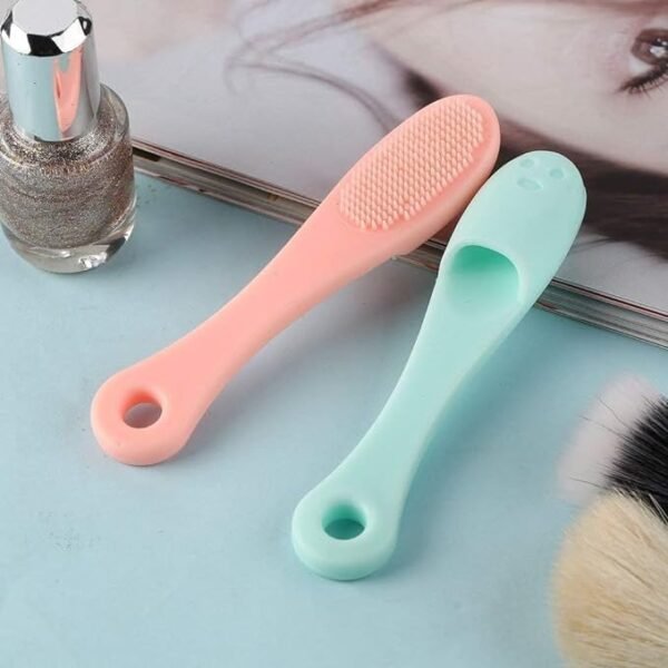 Silicone Facial Finger Nose Brush  Face Cleaner Blackhead Remover (PACK OF 2) (Random color) - Image 13
