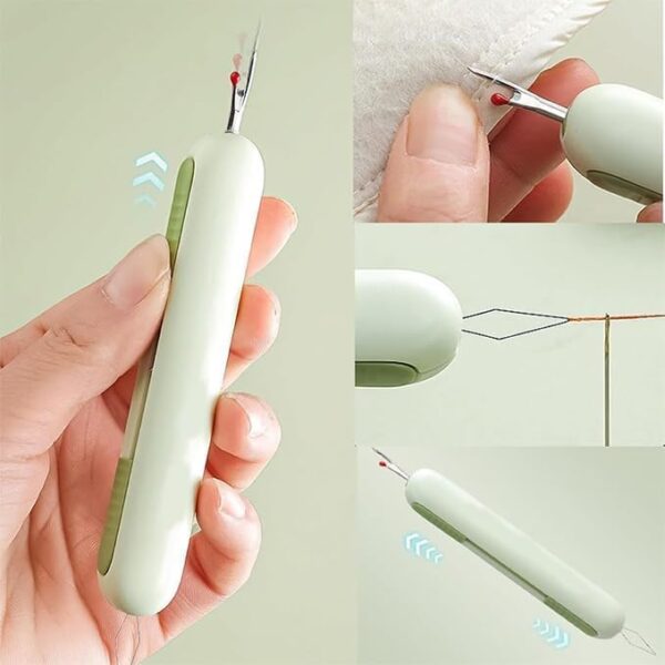 2 in 1 Needle Threader Seam Ripper | Threading and Thread Removal Sewing Tools