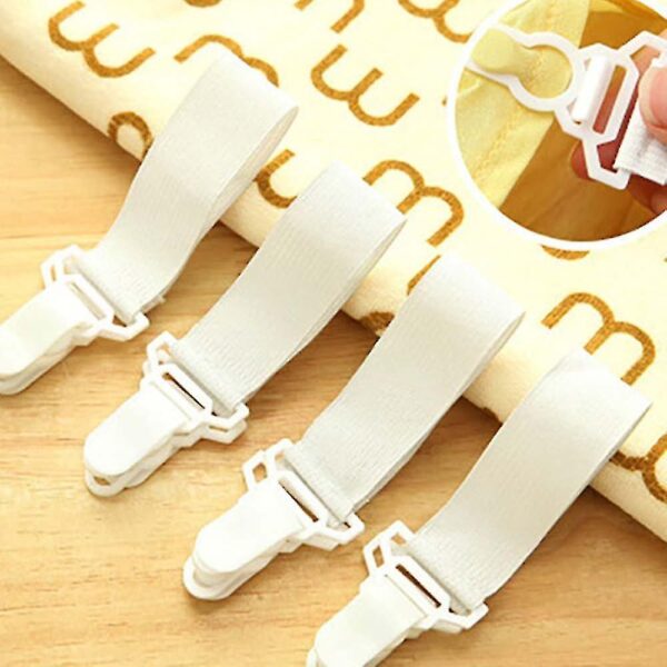 4pcs Bed sheet Holder Bed Sheet Fixing Band Retaining Clip Skid Resistance Elastic Cord - Image 5