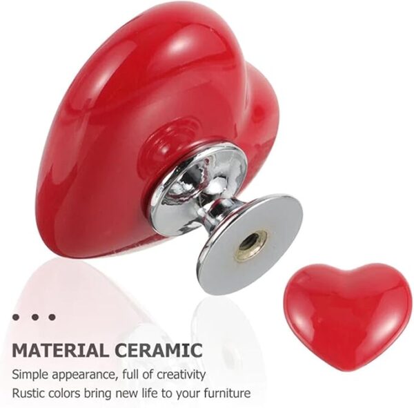 HEART SHAPED TOILET PRESS  Heart Shaped Cabinet Door Pull Handle Adhesive Toilet Button Assistant,Home Decorative Supplies for Toilet, Bedroom, Kitchen - 1 Pc - Image 11