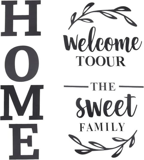 3d wall art  "Welcome to Our Home the Sweet Family" Wall Decoration for Home Office Dorm - Image 2