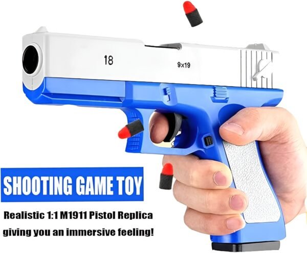 Soft Bullet Toy Gun | Shell Ejecting Pistol for kids, toddlers or adults (random color) - Image 5