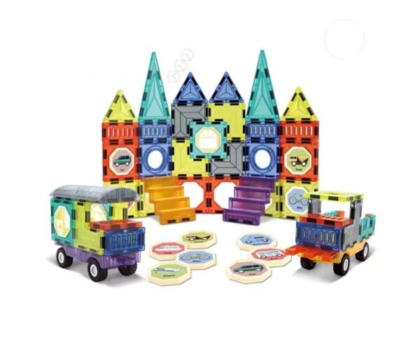 Magic Magnetic Blocks Construction & Building Set, Multicolor - Image 4