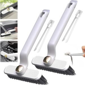 Multi-Function Rotating Crevice Cleaning Brush,360 Degree No Dead Corners Household Hard Bristle Crevice Gap Cleaning Tool for Door Window Track Groove Rail Kitchen Bathroom (Random color)