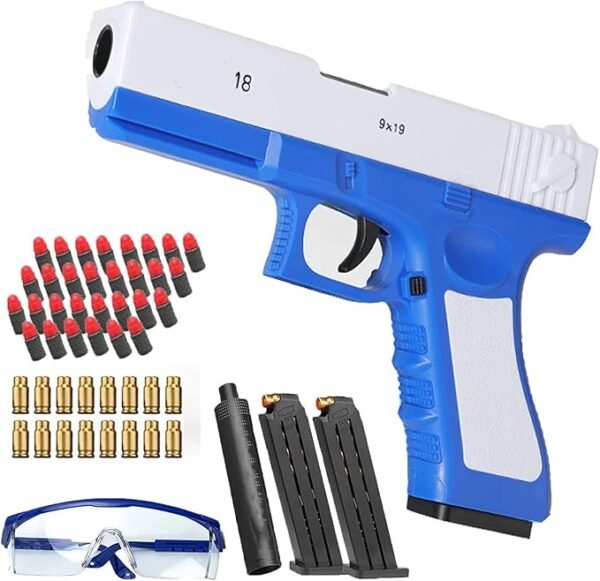 Soft Bullet Toy Gun | Shell Ejecting Pistol for kids, toddlers or adults (random color) - Image 9