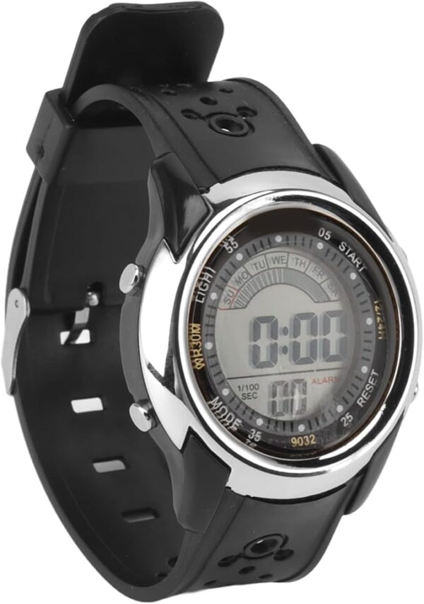 black Stylish Digital  Men's Sports Watch With Alaram & Light  (without box ) - Image 7