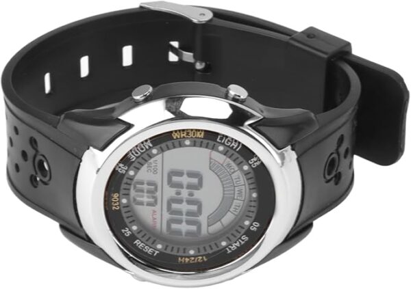 black Stylish Digital  Men's Sports Watch With Alaram & Light  (without box ) - Image 6